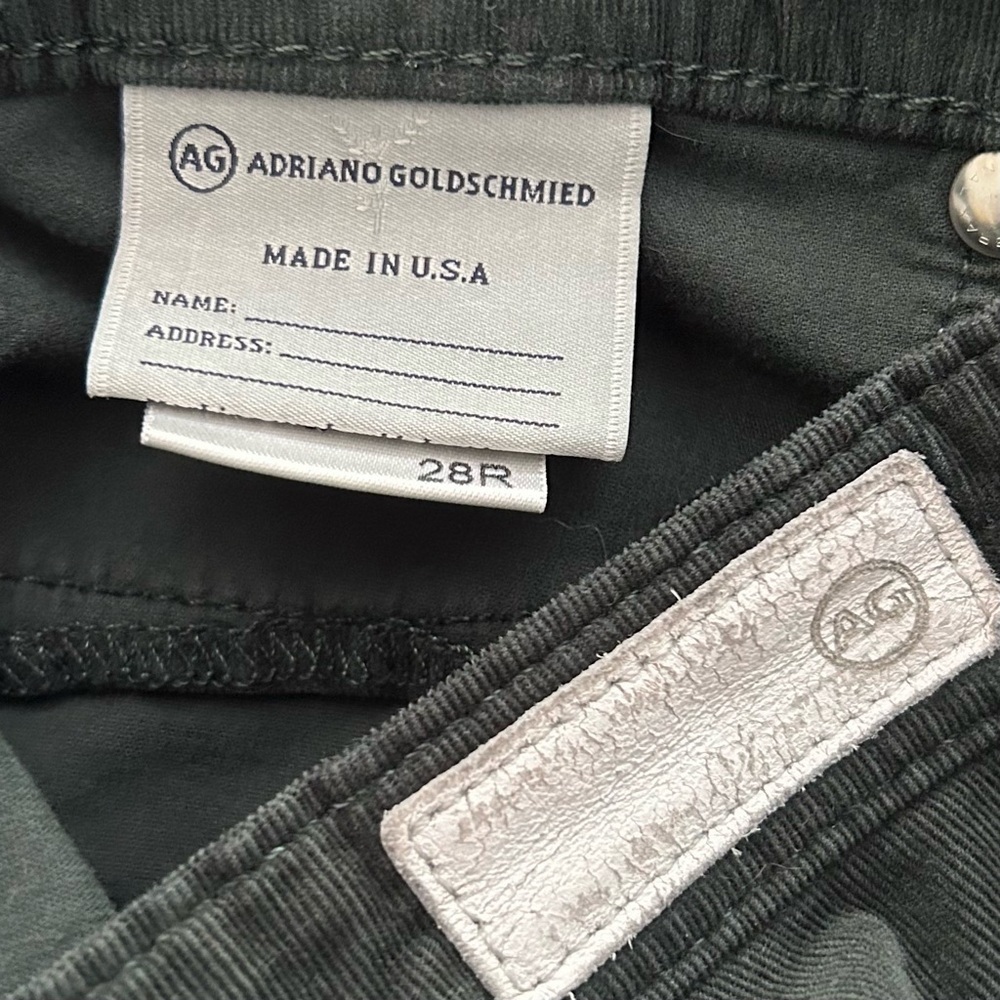 AG Adriano Goldschmied Legging Skinny Corduroy Jeans Indie Sleaze Green Size 28 - Picture 8 of 15